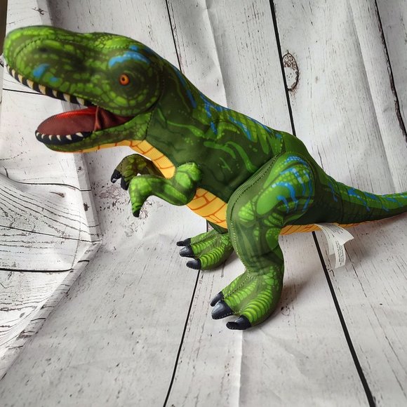 Nanco Green T-Rex Dinosaur 11" - Picture 1 of 9